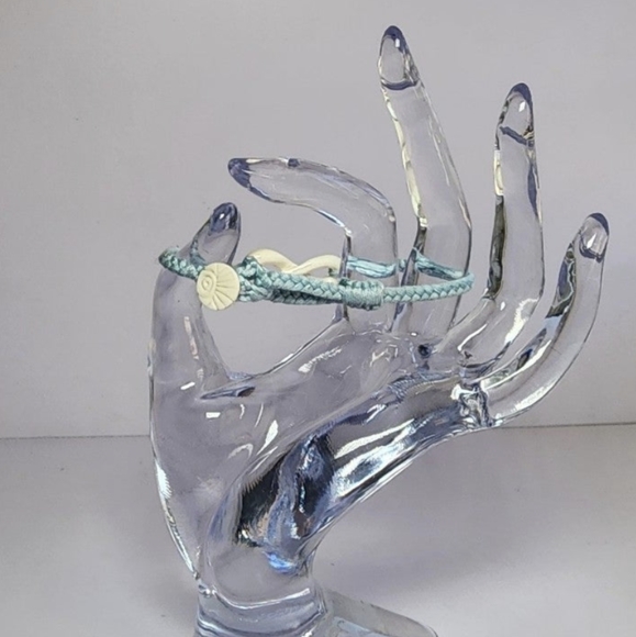 Women's Blue infinity shell bracelet Adjustable - Picture 4 of 4